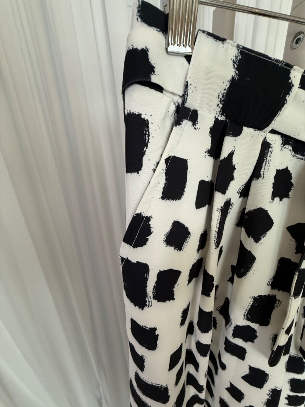 Marla Wynne Abstract Print Palazzo Pants S NWOT Wide Leg Pockets - Picture 13 of 16